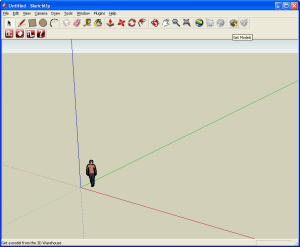The start screen in Google Sketchup